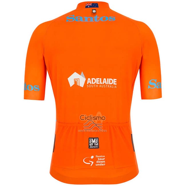 Tour Down Under Ropa Ciclismo Culotte Corto 2019 Men Mangas Cortas Ochre Naranja